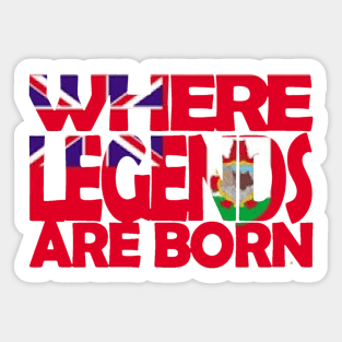 Bermuda Flag - Where Legends Are Born - Bermudian - Soca Mode Sticker